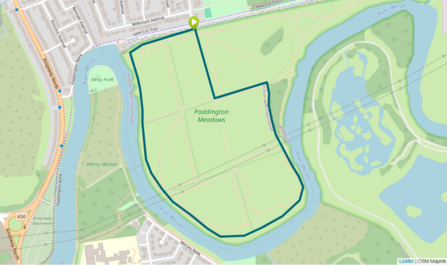 Family Walk at Paddington Meadows map