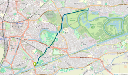 British Cycling Ship Canal to New Cut - Family Friendly map