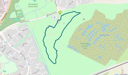 Boggart Trail at Risley Moss map