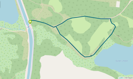 British Cycling Little Ducklings Cycling Trail at Wigan Flashes map