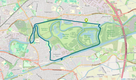 Warrington Heritage Loop map