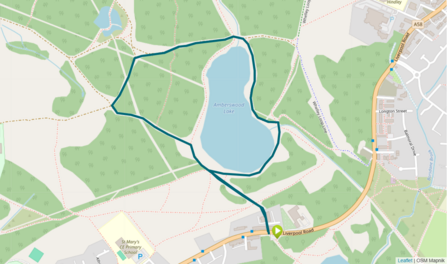 British Cycling Amberswood Lake and Woodland Adventure Trail map