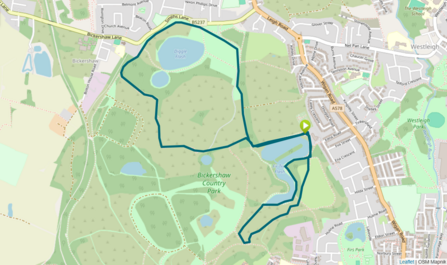 British Cycling Bumble Bees Family Friendly Cycling Trail At Bickershaw Country Park map