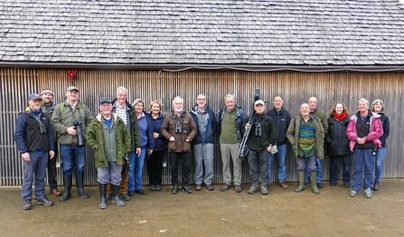 Terry Jolly, fifth from the left, with the Brockholes photography volunteers