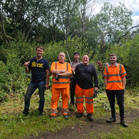 Balsam clearing as part of the Wet Willow Wildlife project by Alex Fancett
