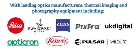 List of brand logos in attendance to the North West Optics and Outdoors Event. 