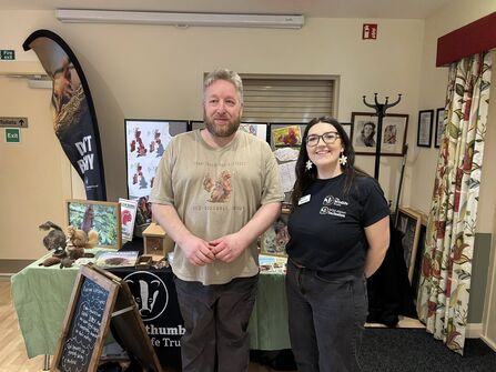 Northumberland Wildlife Trust and Cramlington & District Red Squirrel Group at a stall