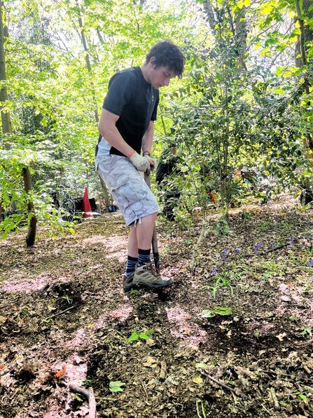 James Kennedy planting ancient woodland species