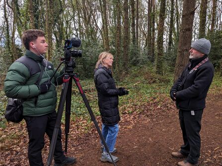 Peter, a red squirrel volunteer, interviewed by BBC North West Tonight