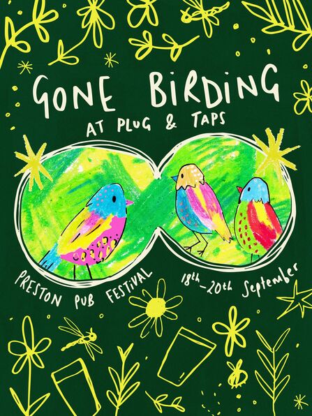 Graphic of Plug & Taps event for Preston Pub Festival