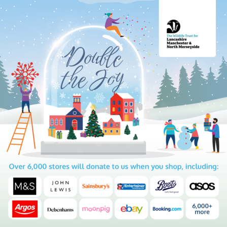 Give as you live graphic including stores that support