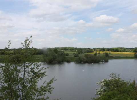 A river running through the Abram Flash nature reserve