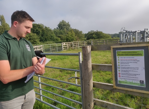 Ben Turpin, LWT SHE Advisor, conducting health and safety checks