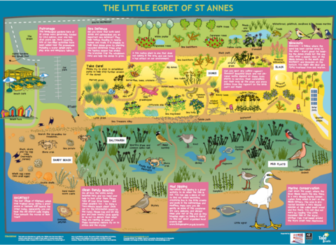 The Little Egret of St Anne's Tale Trail Map