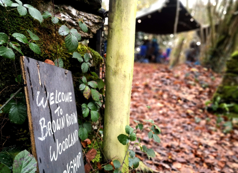 Photo of a woodland workshop